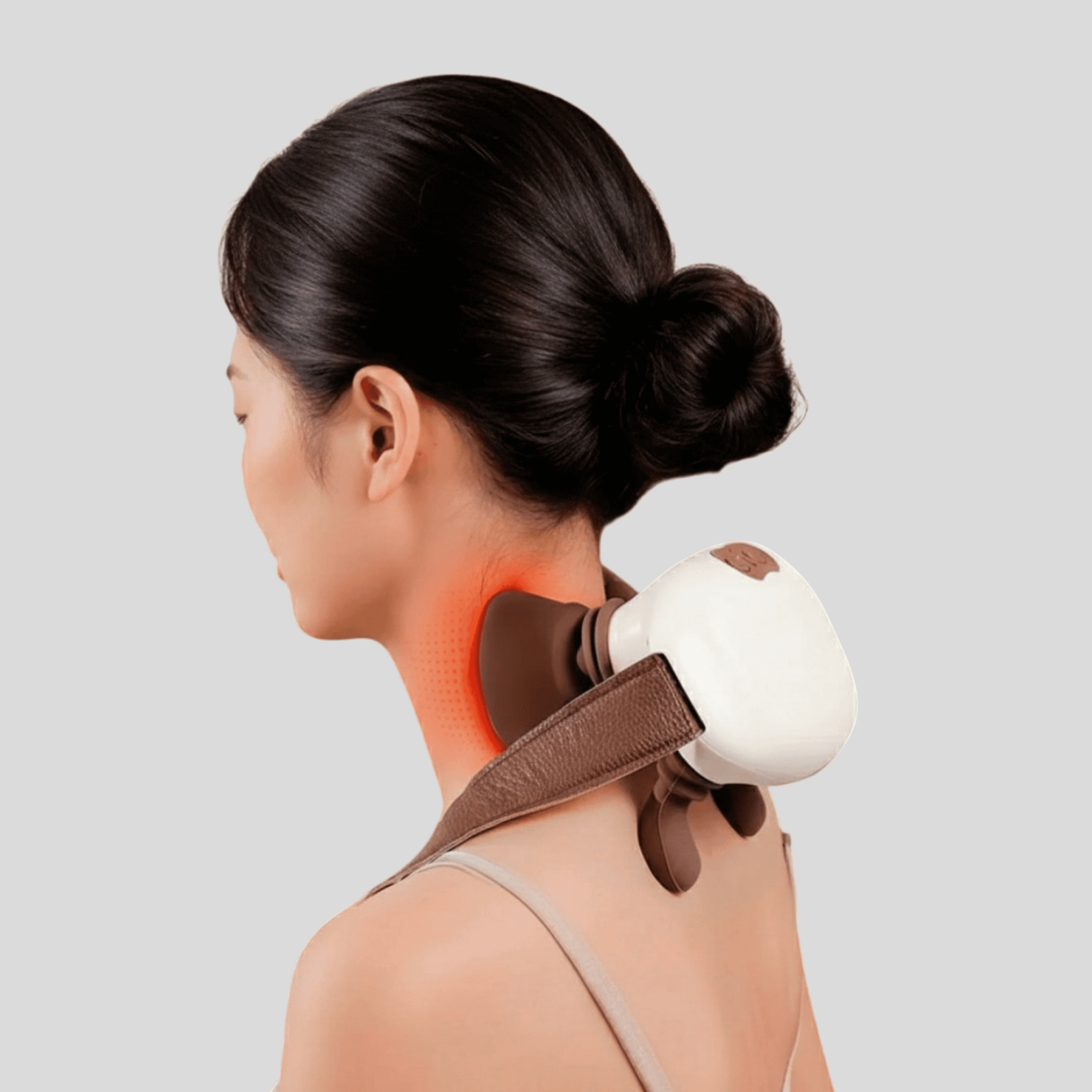 NeckPrime™ White Electric Neck, Shoulder & Back Massager
