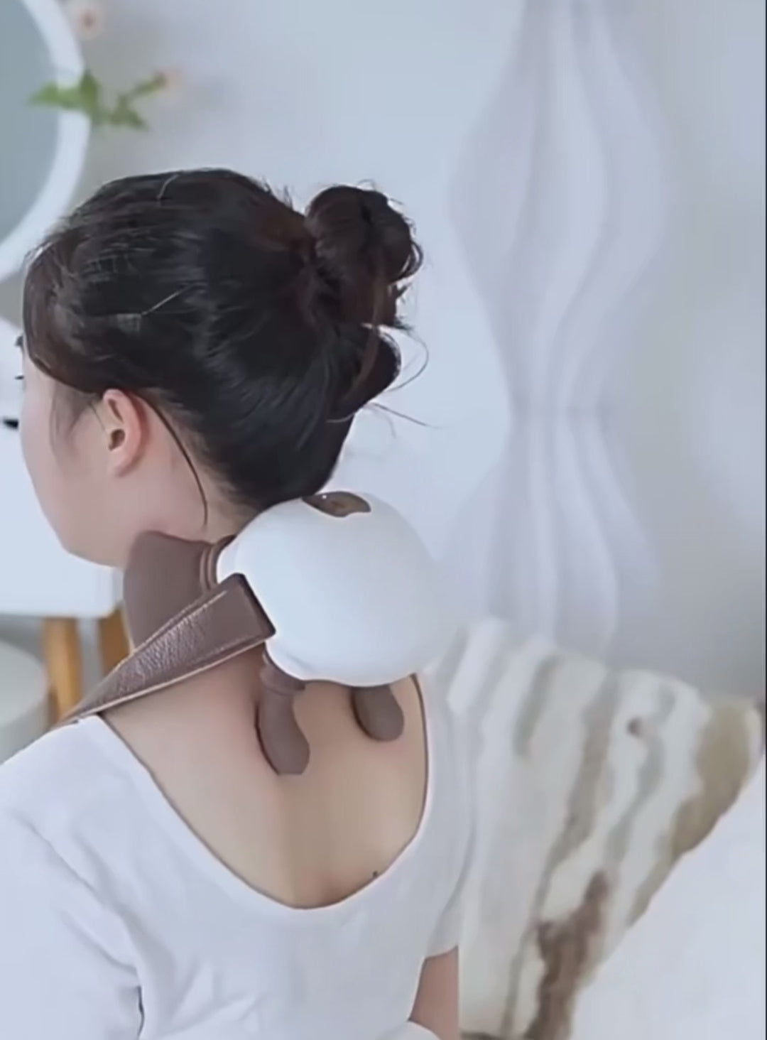 NeckPrime™ White Electric Neck, Shoulder & Back Massager